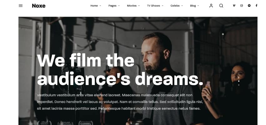 Noxe—Movie Studios and Filmmakers Theme