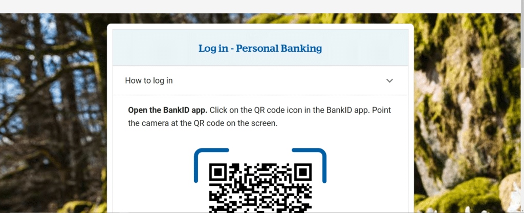 Zoomed in to banking login page using browser zoom setting