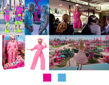 barbie movie color palette