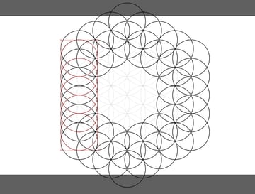 five left circles moved down