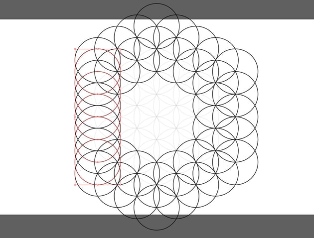 five left circles moved down