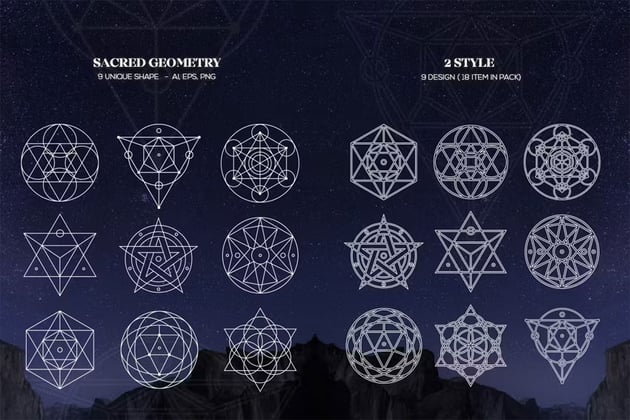 Sacred Geometry Vector Patterns