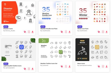 Envato Elements Weather App Icons