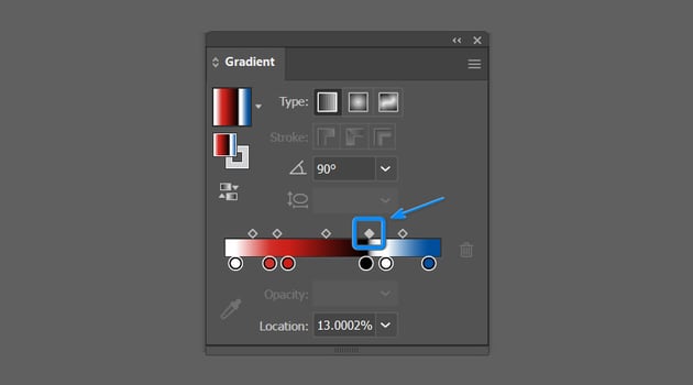 move the gradient slider