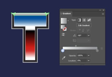 top shape gradient