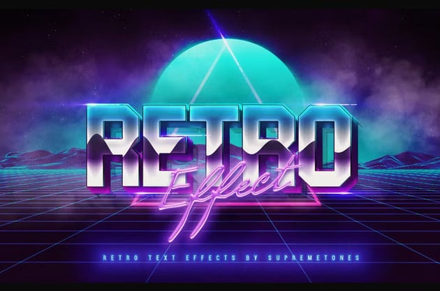 80's Retro Text Effect