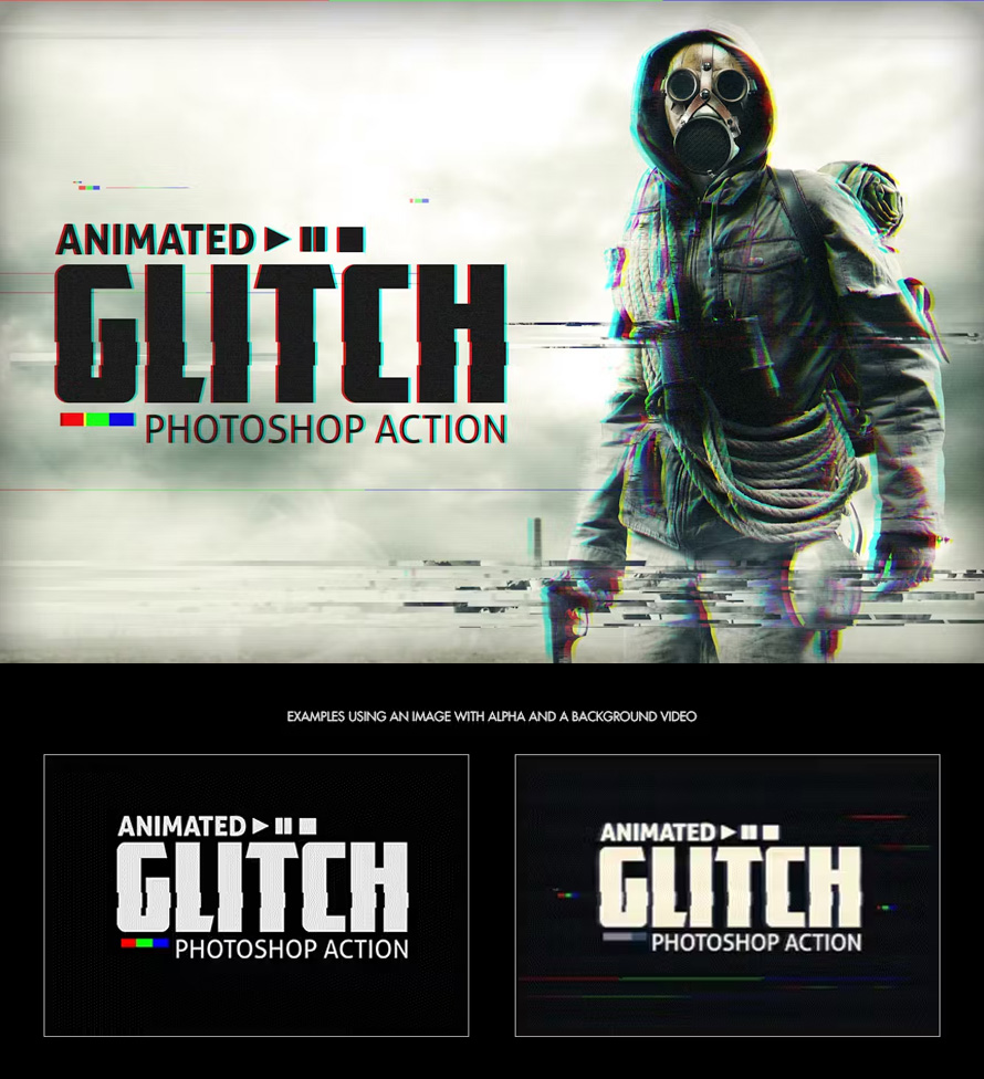 Animated Glitch - Photoshop Action