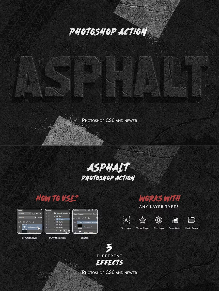 Asphalt – Photoshop Action