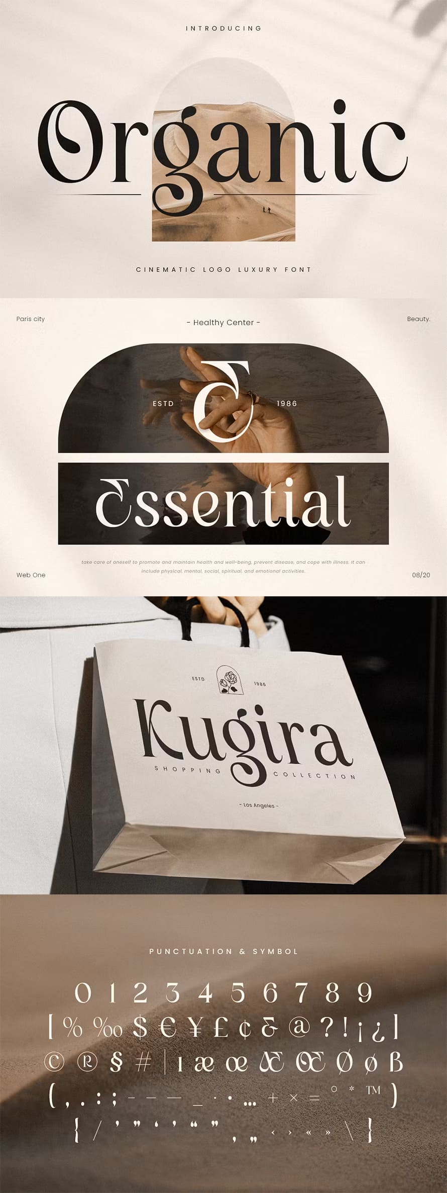 Organic - Cinematic Logo Luxury Font