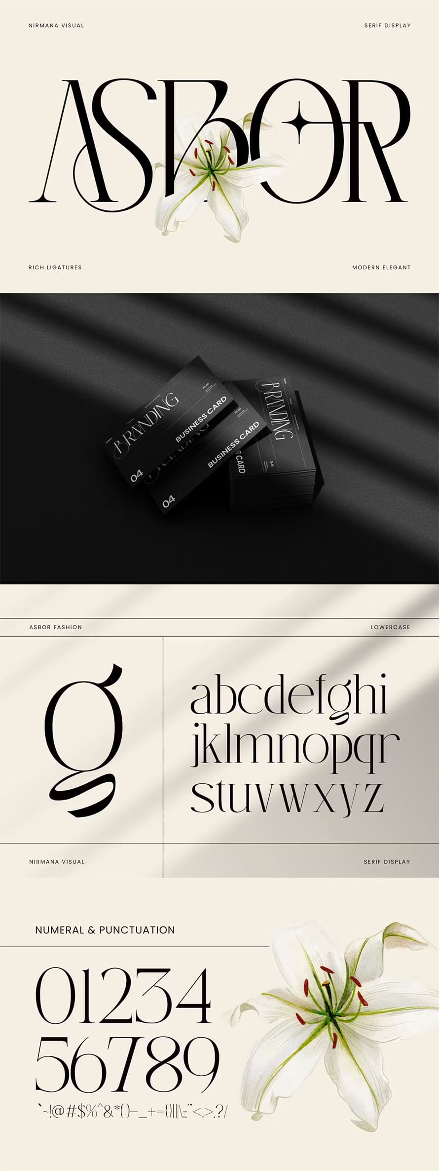 Asbor Beautiful Logo Font