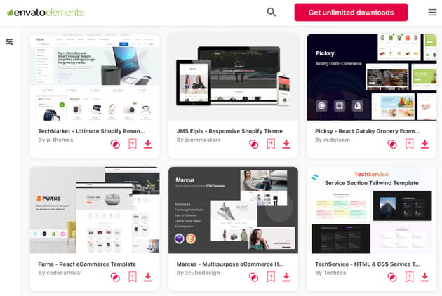 Explore Shopify themes on Envato Elements