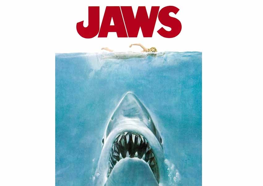 What font is the Jaws poster?