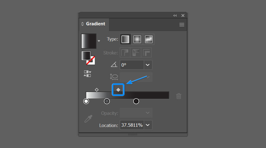 move the gradient slider