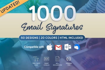 1000 HTML Email Signature Template