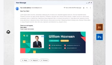 Creative Email Signature PSD Template