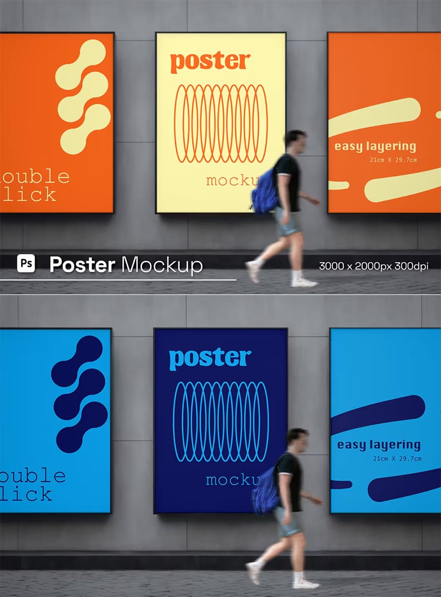 Free Mockup, Poster Mockup