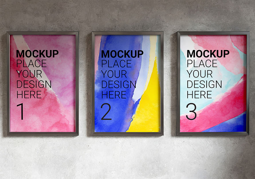 Free Frame Poster Mockup PSD