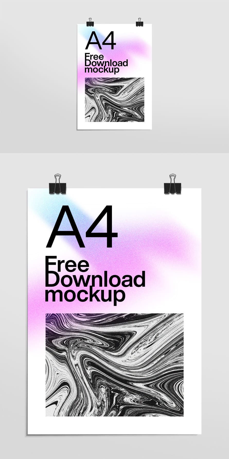 Free Download A4 Poster Mockup