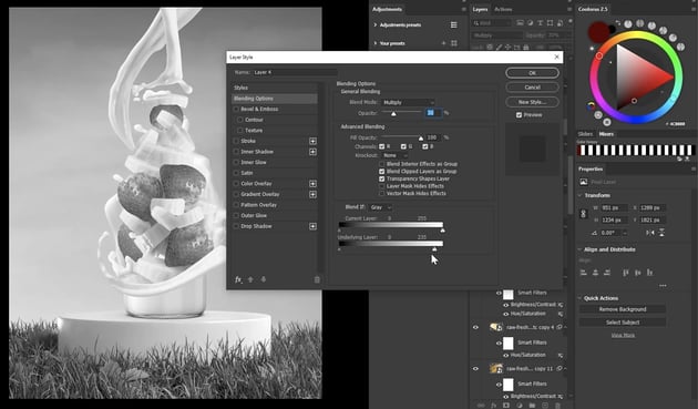 Method 1: Layer Modes - Blend if Photoshop