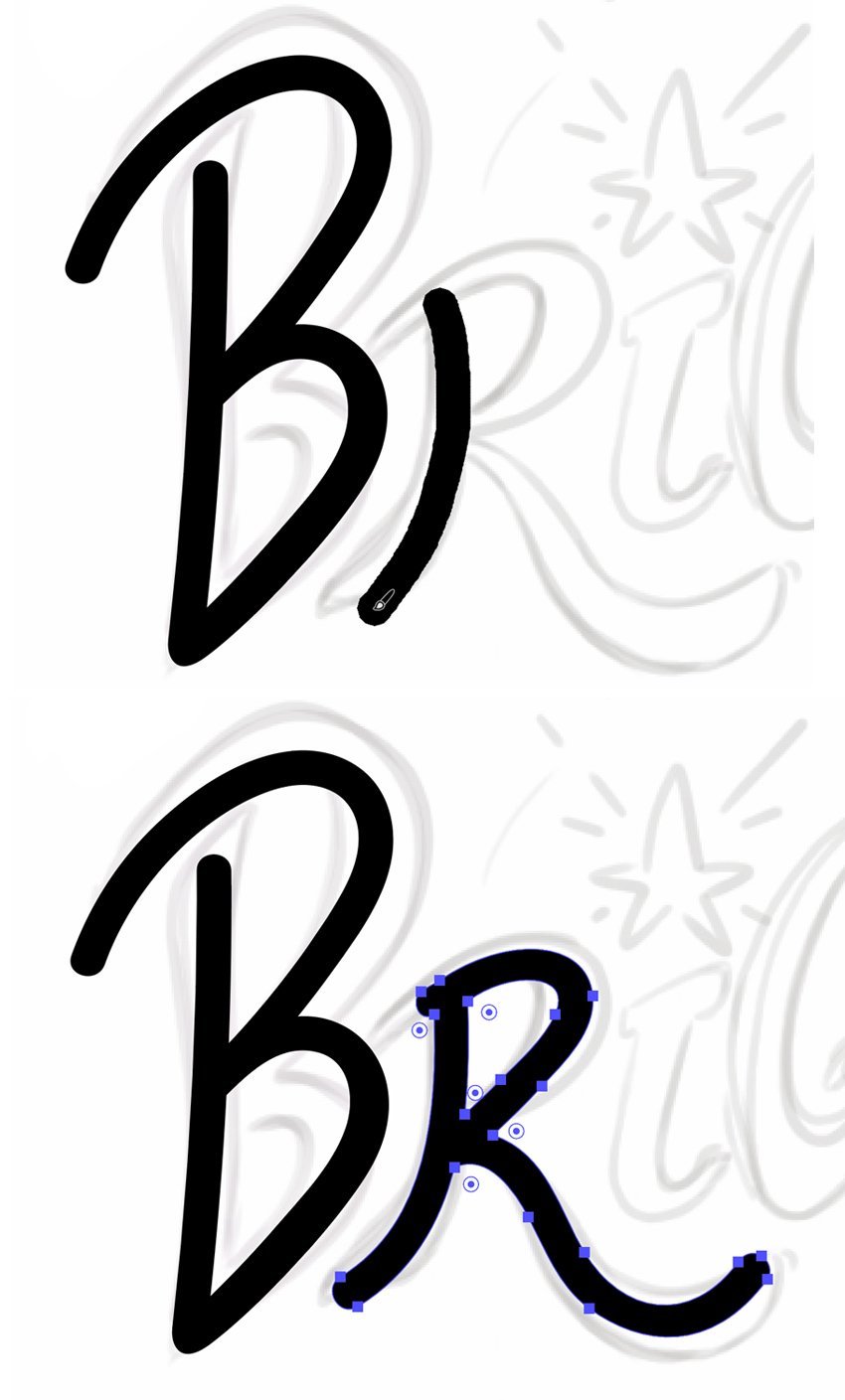 Use Blob Brush to Trace Letter R