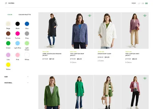 Benetton's website