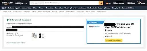 Amazon's website