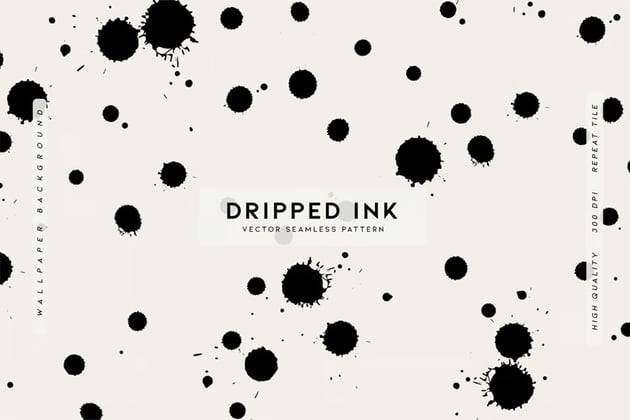 Vector Paint Drip Pattern