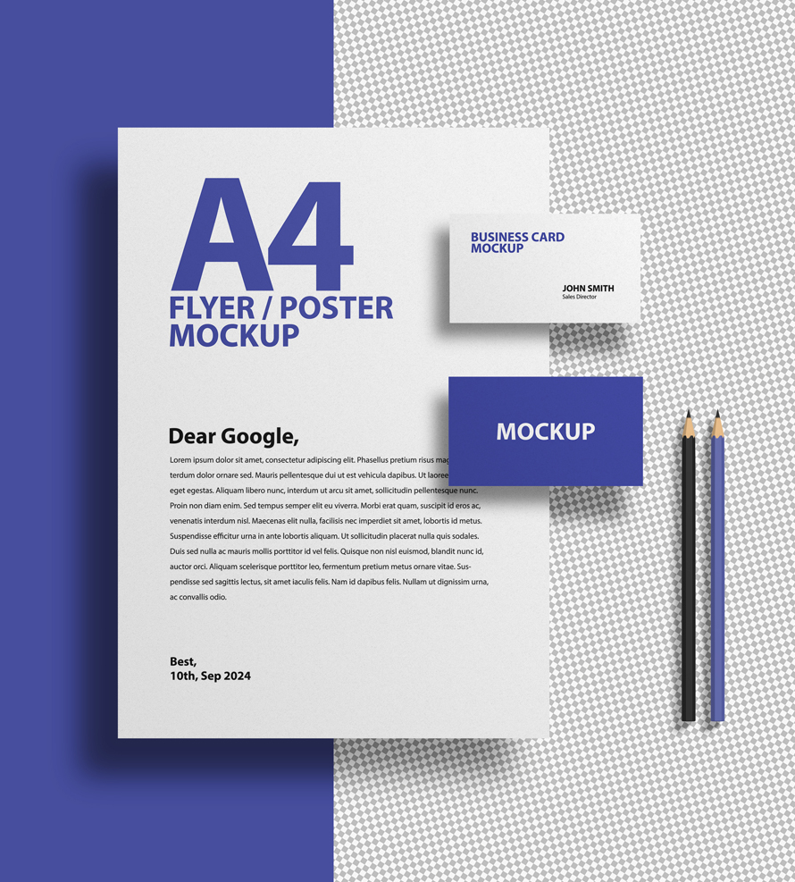 Free Simple Branding Stationery Mockup