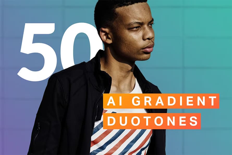 50 Ai Gradient Duotone Actions