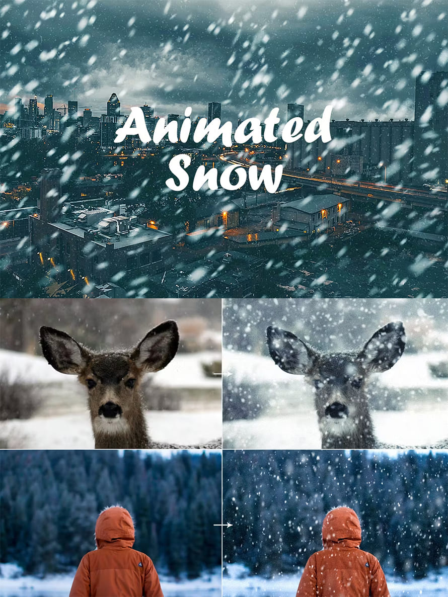 Animated Snow Photoshop Action