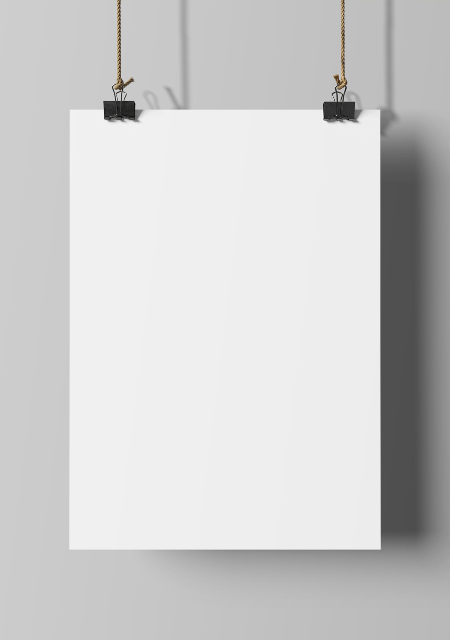 Free Hanging Poster Mockup