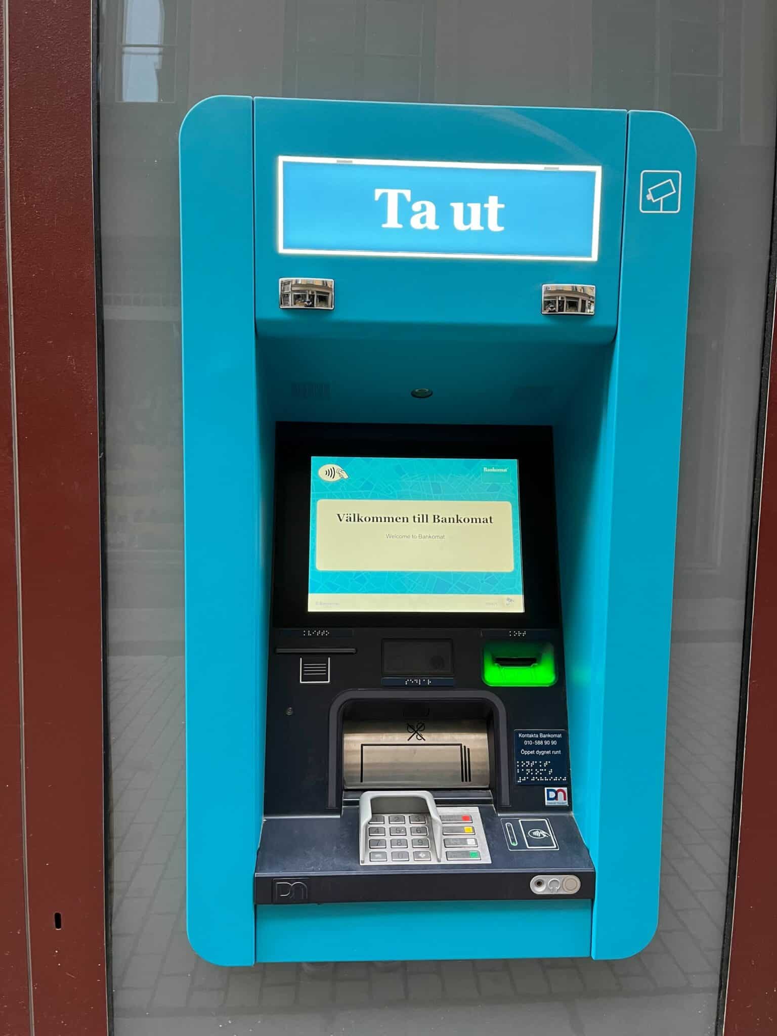 ATM machine.