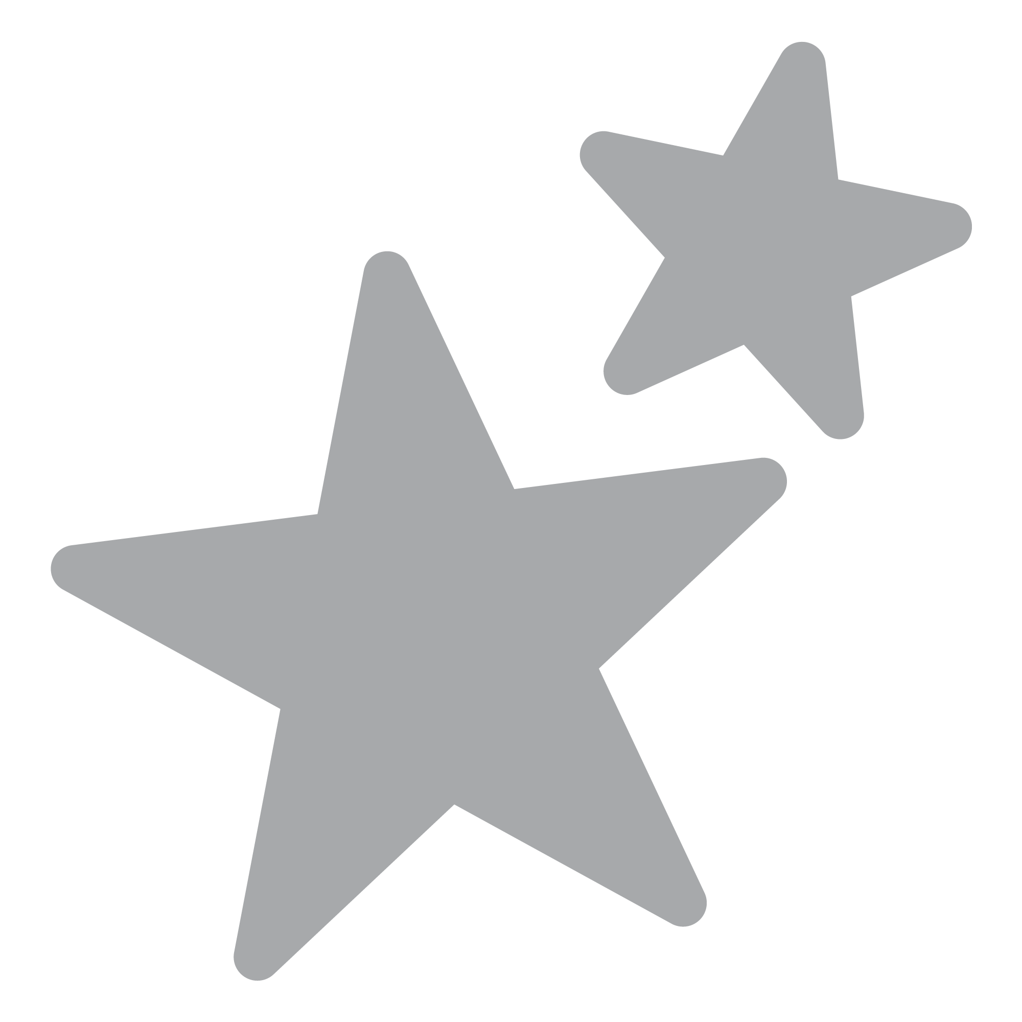 2 5-pointed stars in different sizes