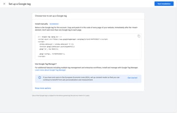 After you set up a Google Analytics account, you'll receive a Google tag to use to connect WordPress to Google Analytics