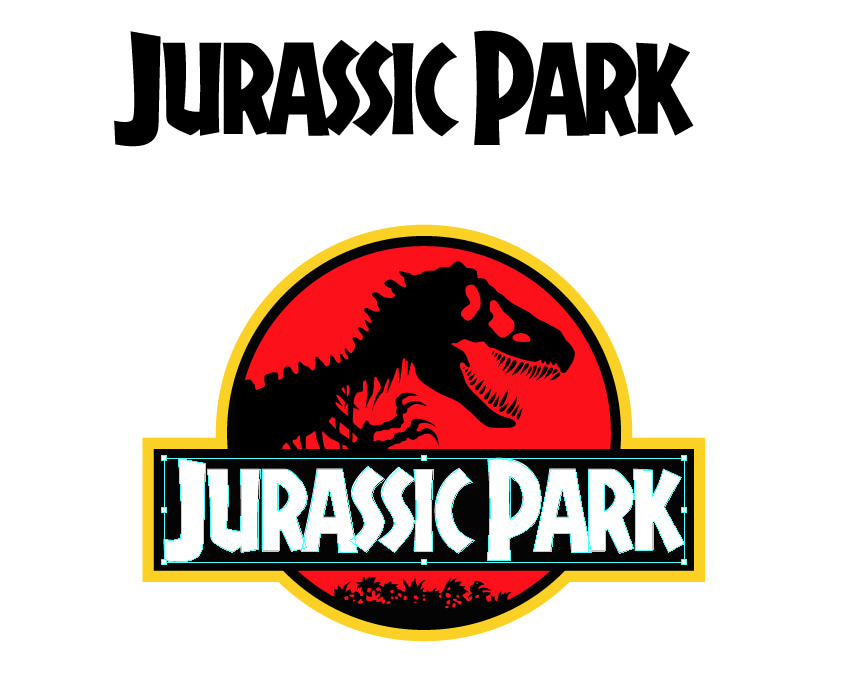 How to arrange Jurassic Park typography