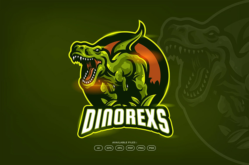 Dinosaur Jurassic logo available on Envato Elements