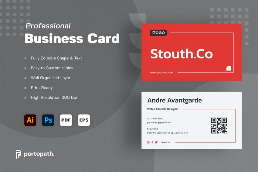 business card template