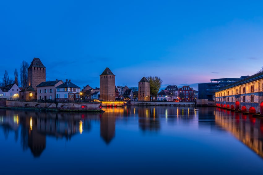 landscape photo of Ponts couverts in Strasbourg France