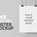 Free Hanging Poster Mockup PSD Template