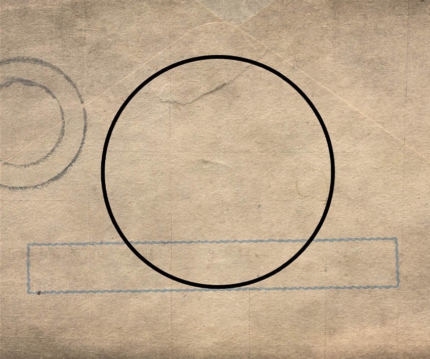 Create a large black circle in the middle of the canvas. 