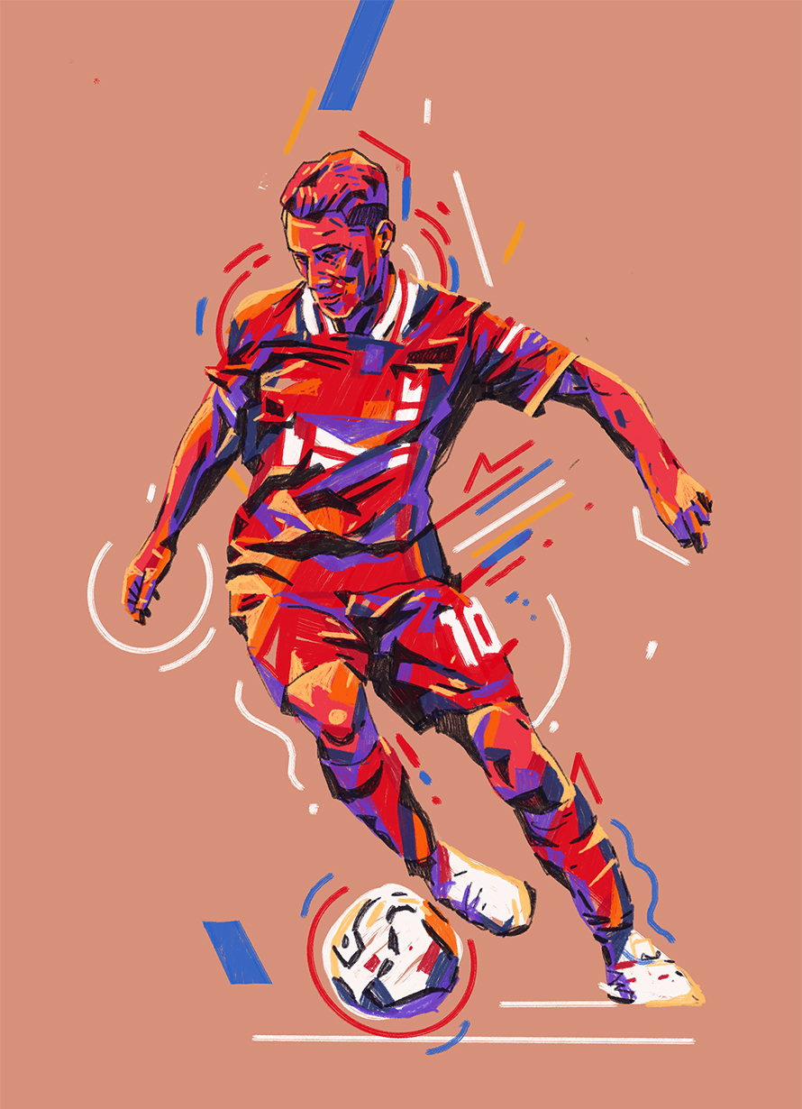 Football illustration by Arunas Kacinskas 2