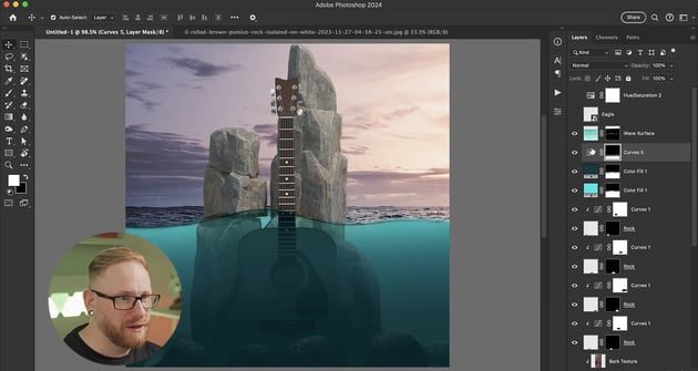  make some final adjustments to refine the underwater effect in Photoshop