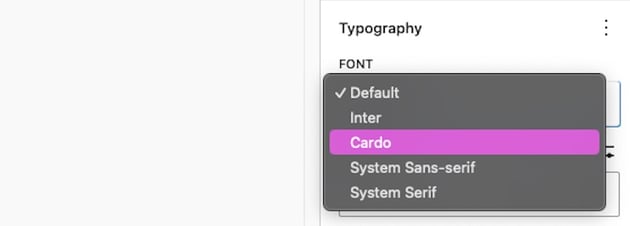 add a font to an element