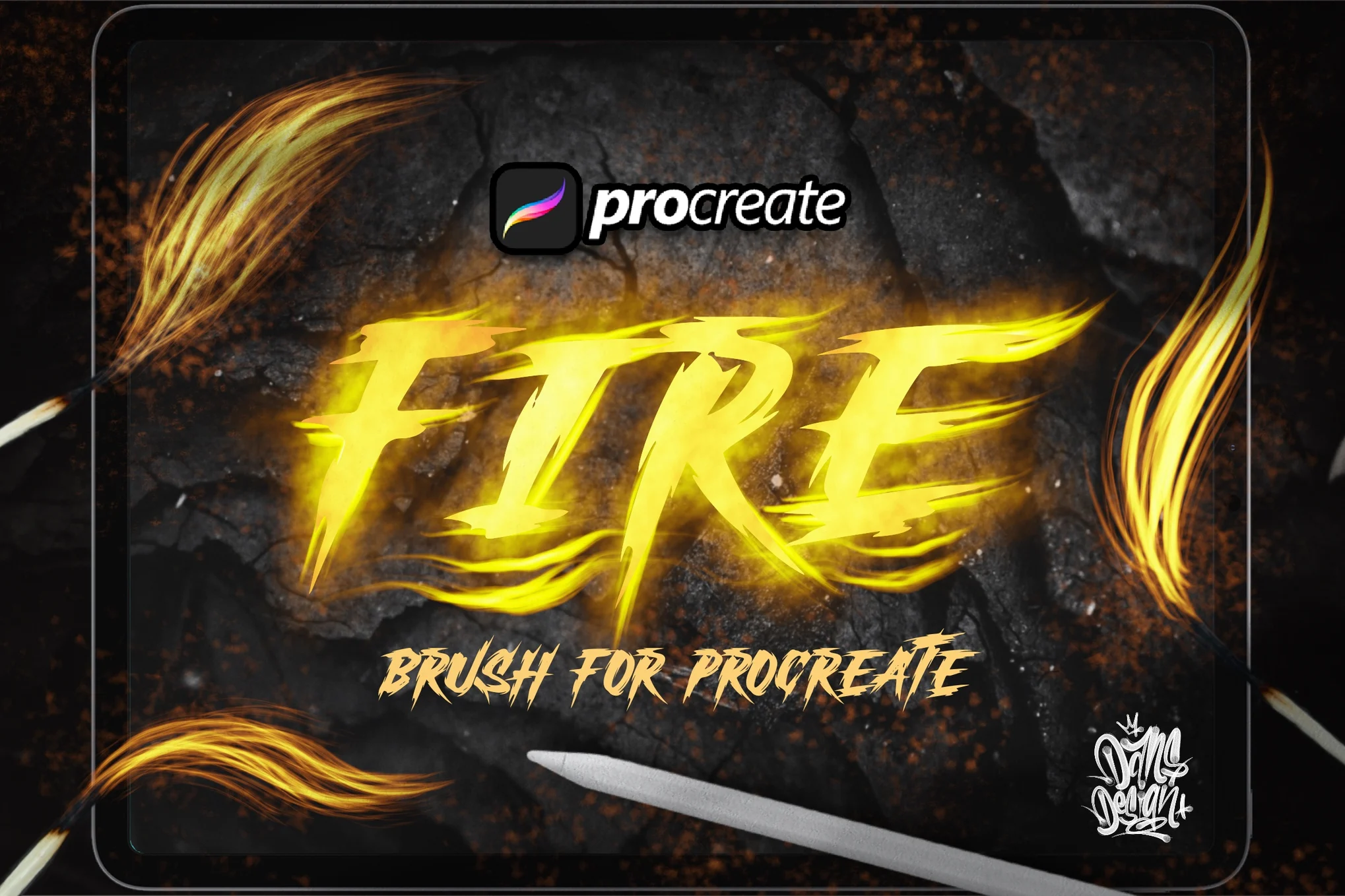 Fire Light Brush Procreate