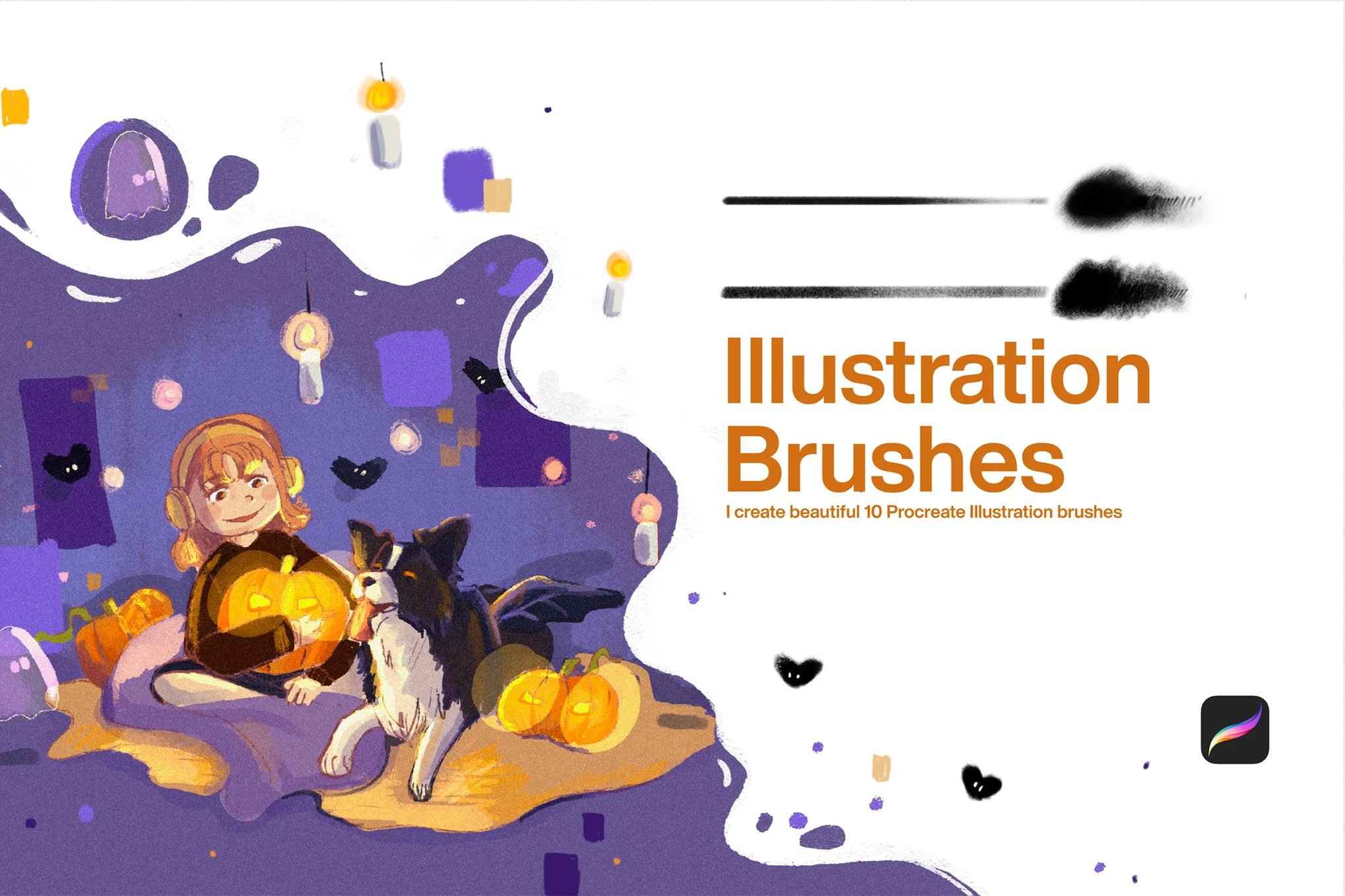 10 Illustration Brushes Procreate