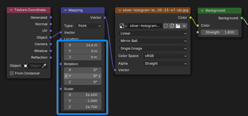 tweaking mapping node values