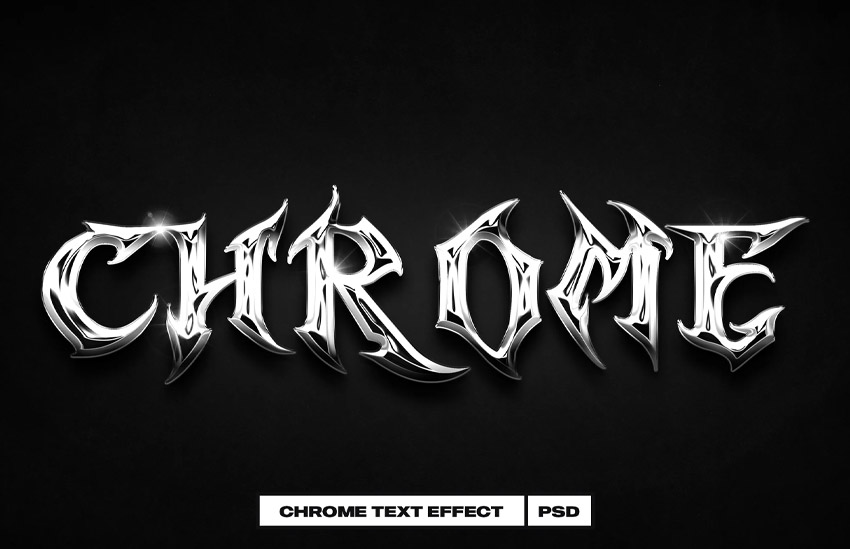 Chrome text effect