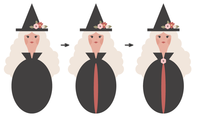 how to create the open witch coat