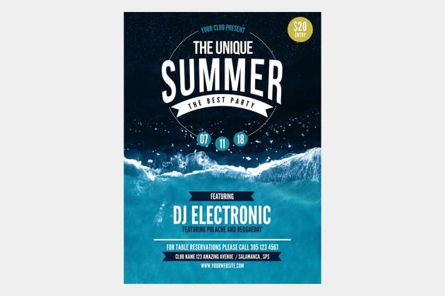 The Unique Summer Flyer Poster