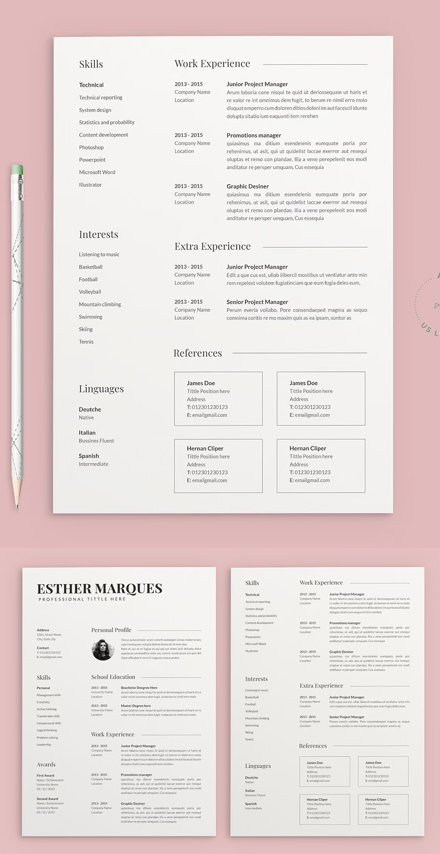 Esther Professional Resume Template